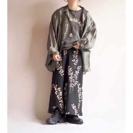 "Chico's design" oversized sheer blouse (KH)