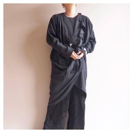 vintage ruffle design midi dress