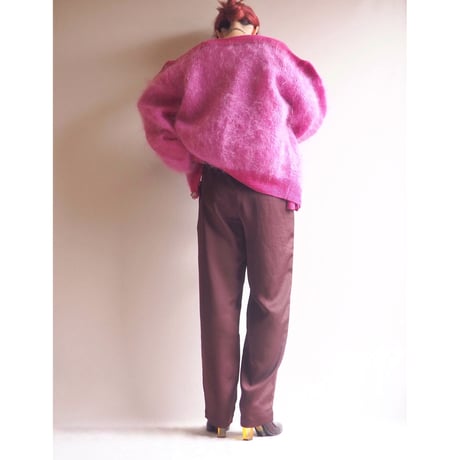 vintage pink mohair design cardigan