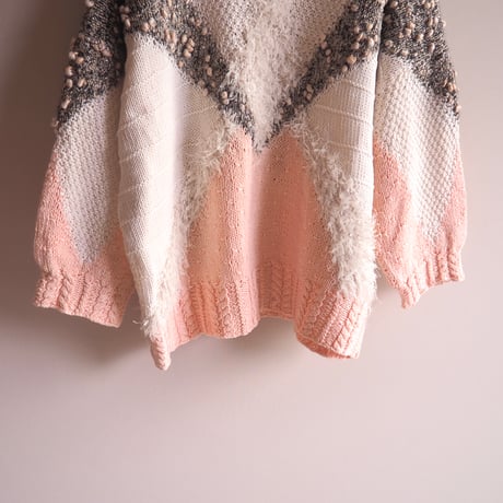 80〜90s shaggy design sweater