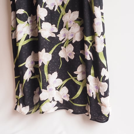 90s rayon reversible orchid sleeveless maxi dress
