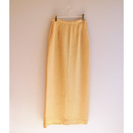 70s "Nelly De Grab" texture metallic maxi skirt