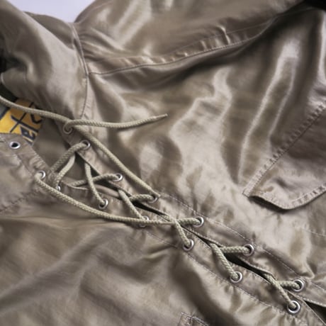 "Jet Set" oversized satin anorak parka