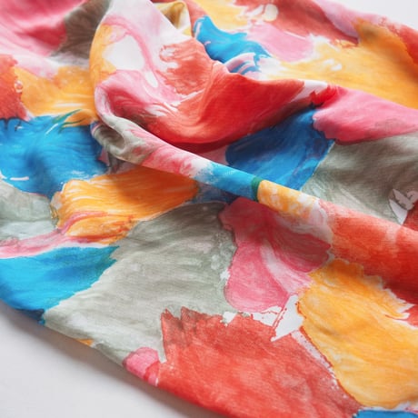 vintage abstract print easy pants