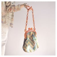 60〜70s amber chain velvet bag