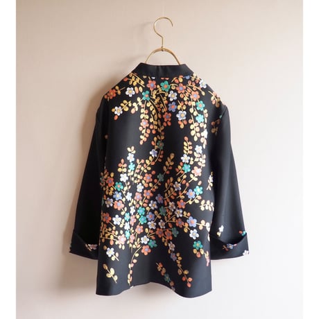 70s floral short jacket