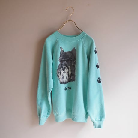 80s "Hanes" dog print sweatshirt