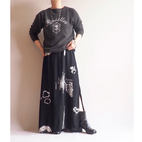 "CAROLE LITTLE" abstract print maxi skirt