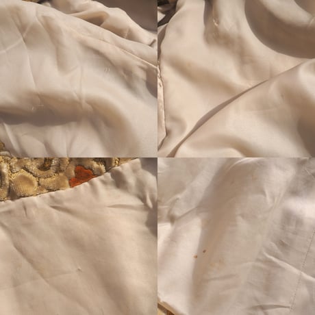 60s〜 beige floral tapestry coat