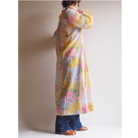 70s "Jamison" floral sheer midi dress