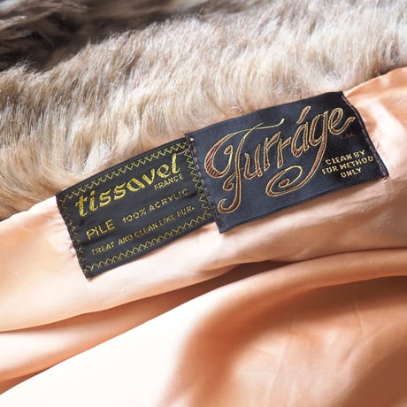 70s "Furrage Tissavel" faux fur coat