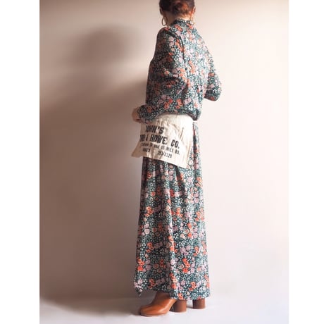 70s floral house maxi dress
