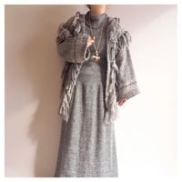 80s "GIL AIMBEZ STATIC" fringe design knit jacket
