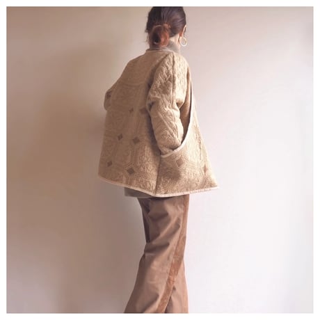 vintage quilted design jacket