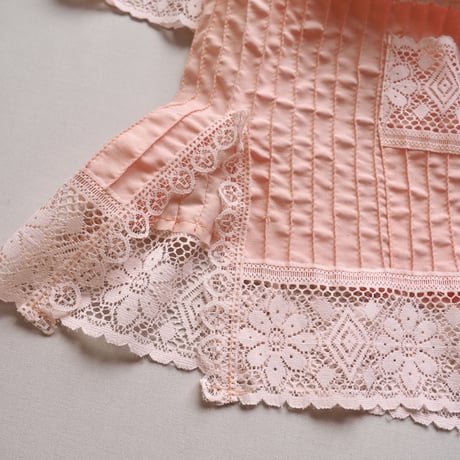 vintage peach mexican lace jacket