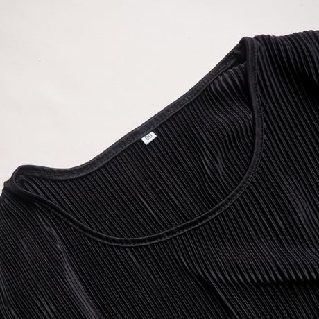 vintage black pleated maxi dress