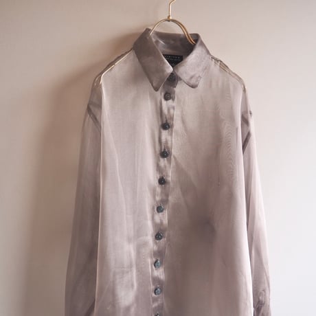 "LIMITED" oversized sheer blouse (GY)