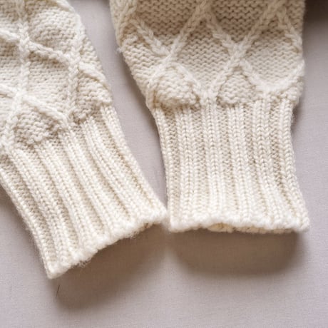 "Ruff Hewn" wool popcorn cable cardigan