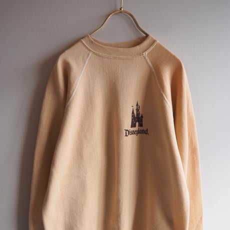 70s "Disneyland" flocky print sweatshirt