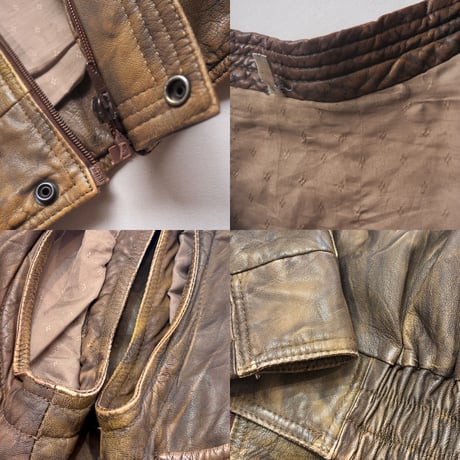 vintage leather design vest