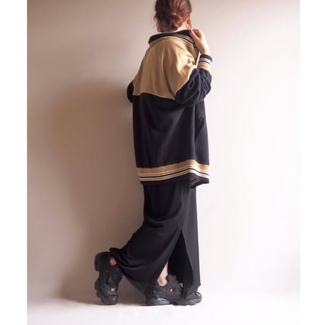 80s "NIKE" beige × black track jacket