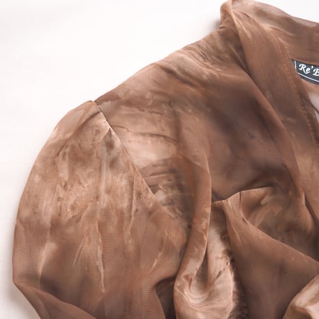 ”Re'Belle paris" brown marble sheer jacket