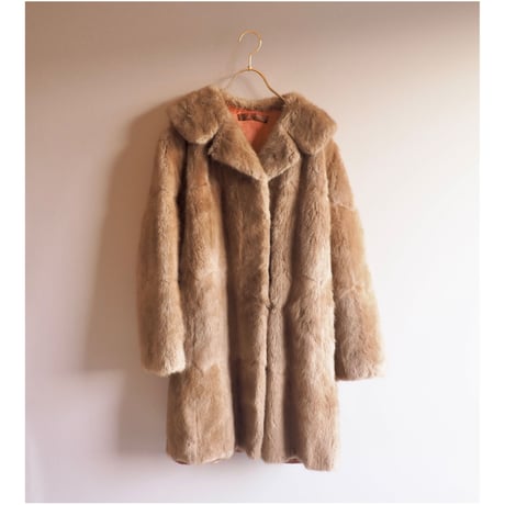 60s real fur back strap jacket