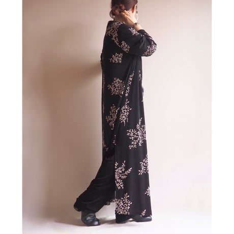 90s "Ronni Nicole" elastic floral maxi robe
