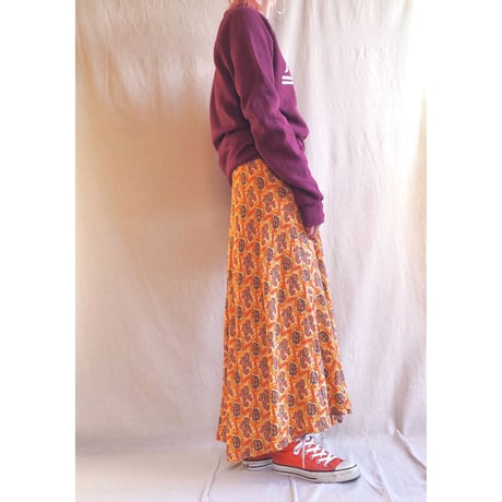 Liz claiborne rayon paisley flare maxi skirt