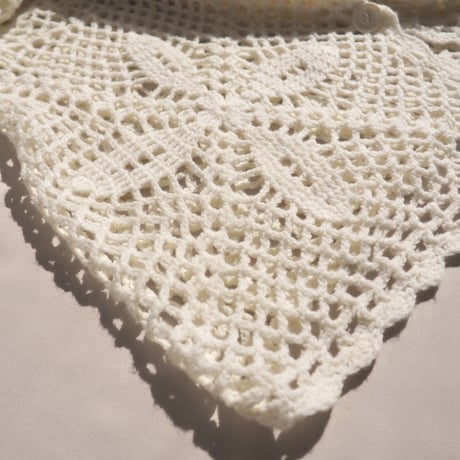 90s acrylic crochet cardigan