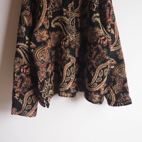 80〜90s "GOTCHA COVERED" paisley chenille jacket