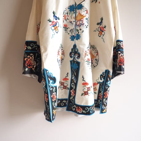 60〜70s chinese floral embroidered jacket