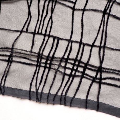 90s abstract sheer oversized blouse