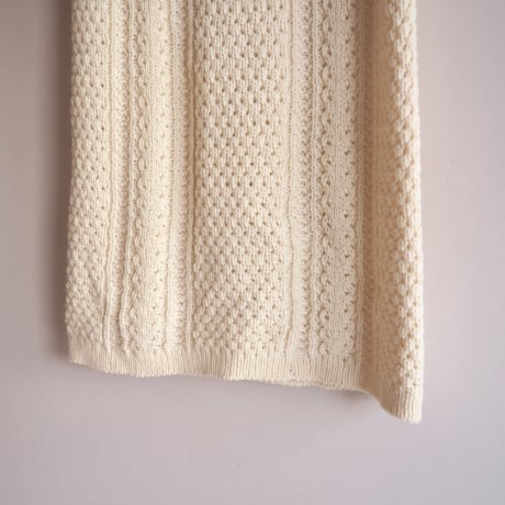 "Lisheen knitwear" cable midi skirt