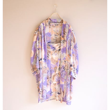 vintage "HARDOB" abstract print tops & robe