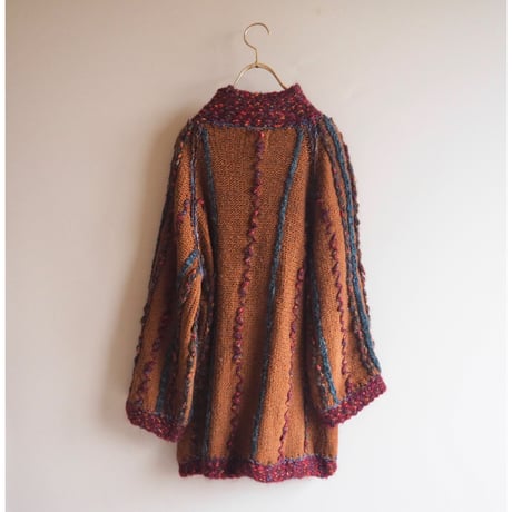 "CURIO" multi yarn design knit jacket