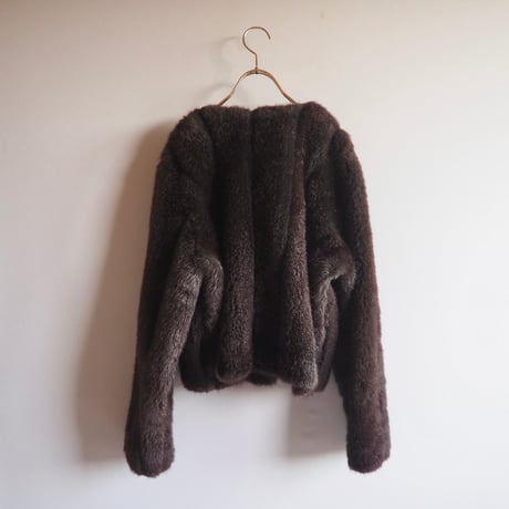 "duffel outdoor" cropped faux fur jacket