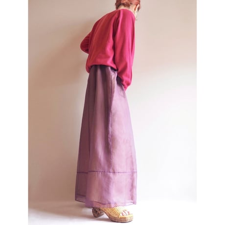 vintage lavender silk maxi skirt