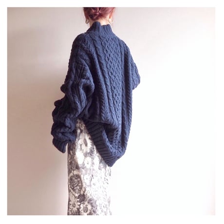 "L.L.Bean" oversized cable sweater