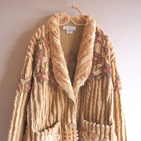 "Sandy Starkman" floral chenille art jacket
