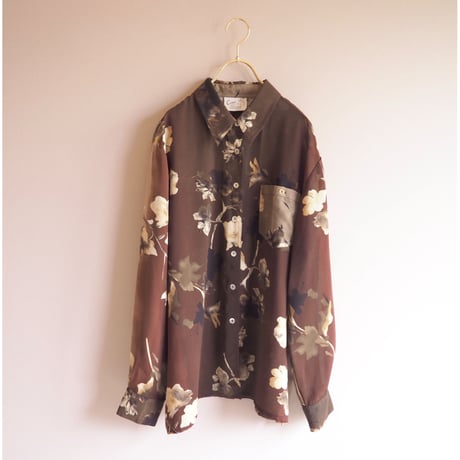 "Casali" brown gradation floral blouse
