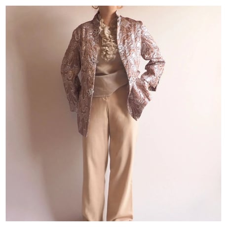 vintage metallic abstract brocade jacket