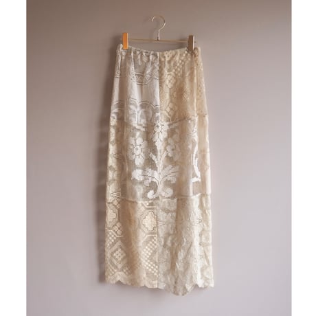 original remake lace patchwork maxi skirt (BE)