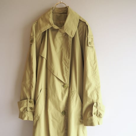 80s〜 euro vintage pistàcchio design trench coat