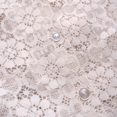 70s "Carefree Fashions" lace blouse
