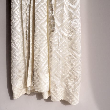 60s floral abstract sheer maxi dress