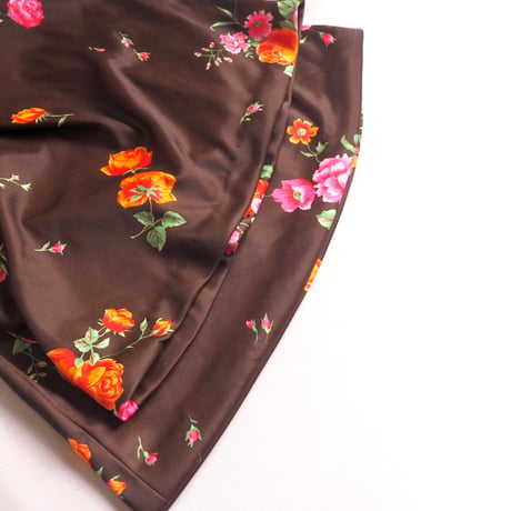 70s floral wide flare pants