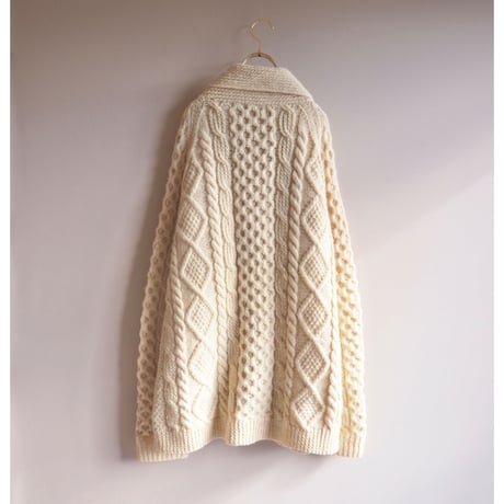 made in Ireland oversized aran knit cardigan