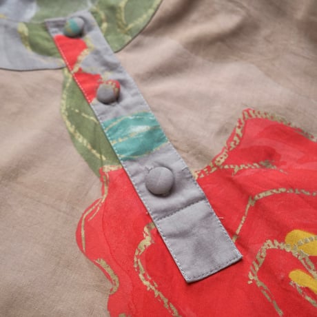 made in Italy floral cotton flare dress