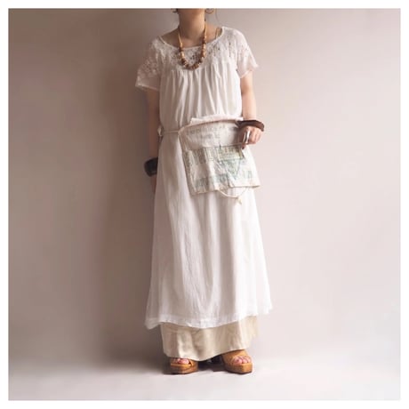 vintage crochet cotton midi dress